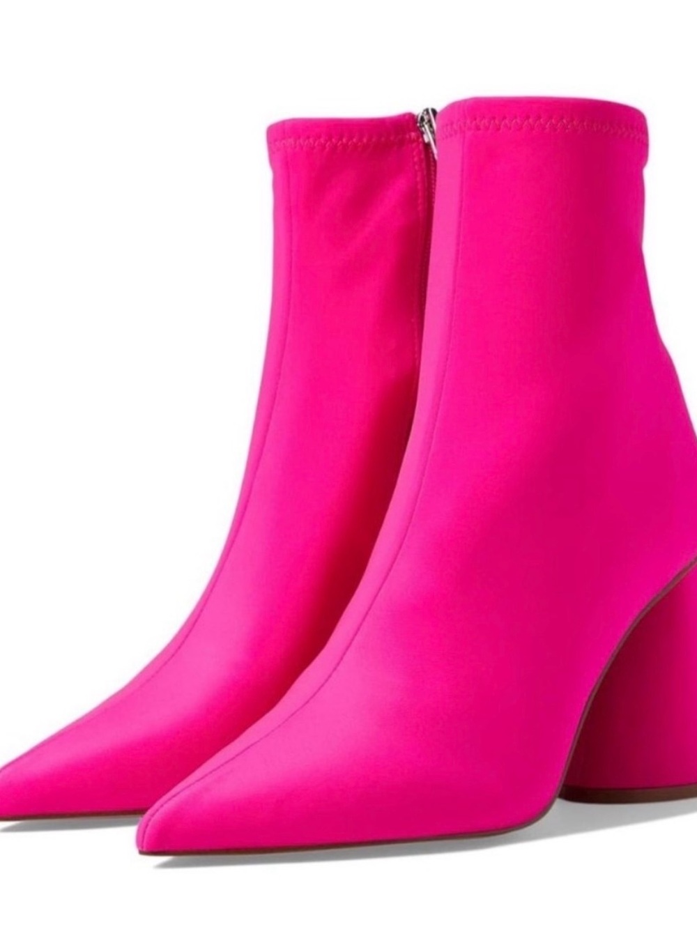 Steve Madden Hot Pink Pointed Toe Block Heel Ankle Boots - never worn!